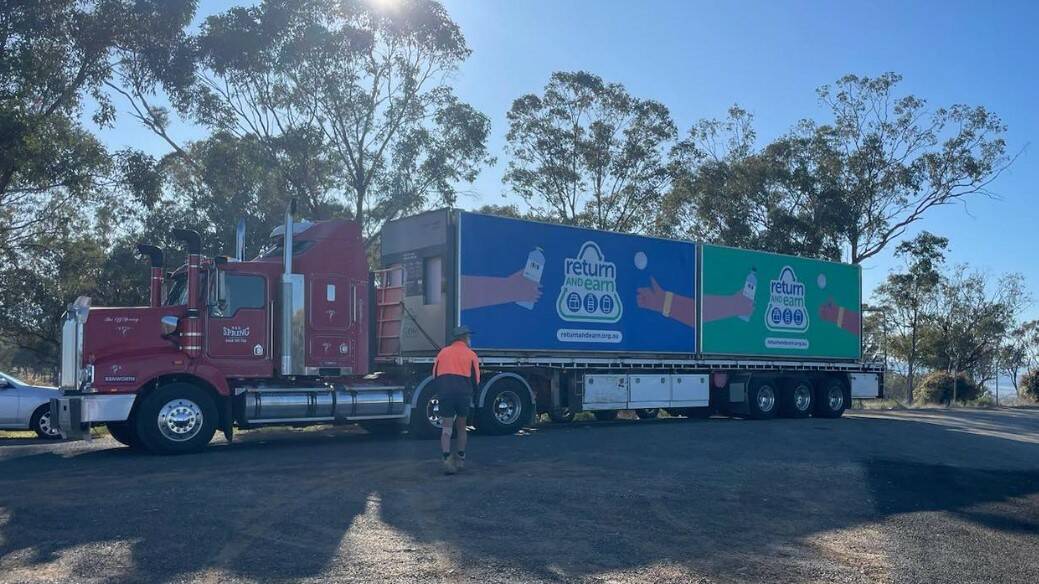 The new TOMRA recycling vending machine has arrived. Picture from Liverpool Plains Shire Council, Facebook