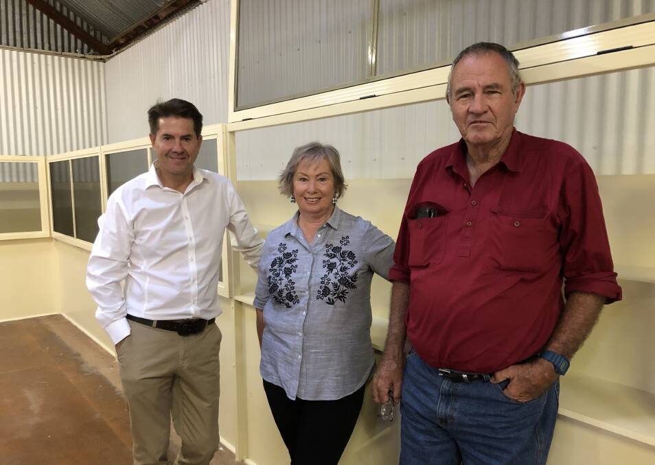 Pavilion makeover: Tamworth MP Kevin Anderson, Cr Jim Maxwell and Secretary LouEllen Overton. Photo: Supplied.