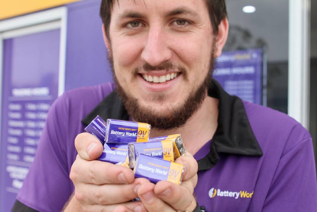 Recycling: Bring in your 9v batteries and get a free replacement Saturday (November 17) at Battery World. Photo: Supplied.