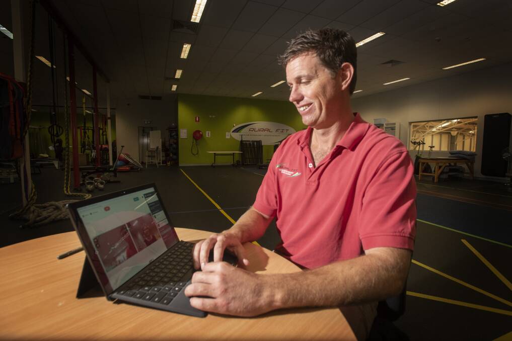 ADAPTION: Rural Fit is going online to battle the bulge and keep Australians healthy according to Andrew Mahony. Photo: Peter Hardin, 31-03-20 310320PHC020