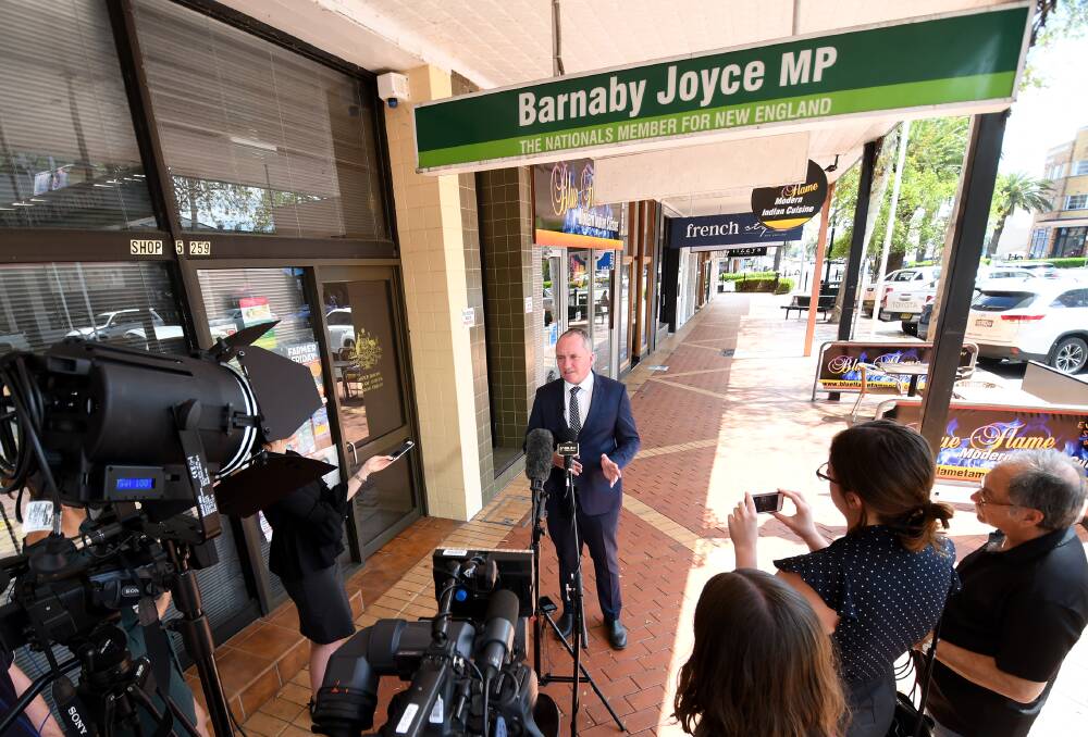 NEW DIGS: Barnaby Joyce will move offices at the start of next month. Photo: Gareth Gardner