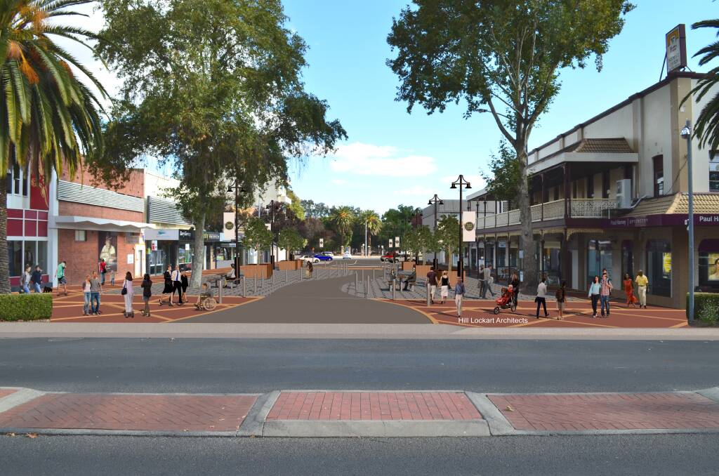 NEW LOOK: An artist impression of what Fitzroy Street will look like once the upgrade is completed. Photo: Hill Lockart Architects