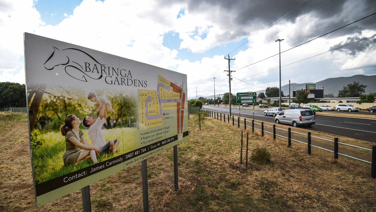 APPROVED: The subdivision will create 59 residential plots just off Goonoo Goonoo Road. Photo: Gareth Gardner 140217GGE01