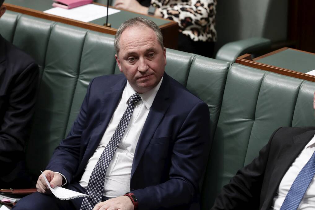 FULL STATEMENT: Barnaby Joyce has released the statement to hose down the story. Photo: Alex Ellinghausen