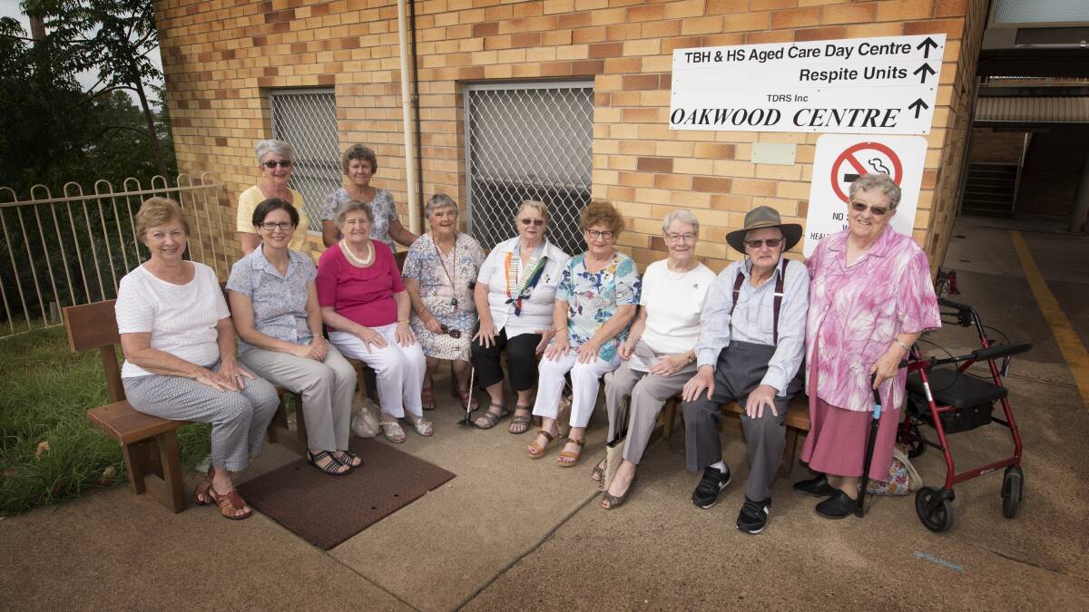 A CARING COMMUNITY: Ladies from the Inner Wheel and Tamworth Choral Society on the bench. Photo: Peter Hardin 140319PHA006