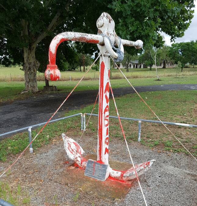 LOUD STATEMENT: The word invasion was splashed on the Oxley memorial, but council quickly painted over the red paint.