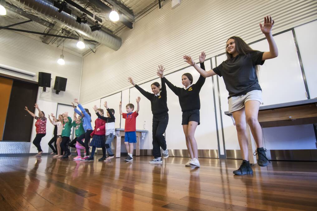 GETTING READY: Some of the kids were getting in some extra dance practise in, and are due to perform following the NAIDOC march. Photo: Peter Hardin