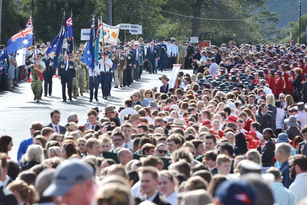 TIP OF THE CAP: This year it will be the Young Veterans leading the march. Photo: Barry Smith