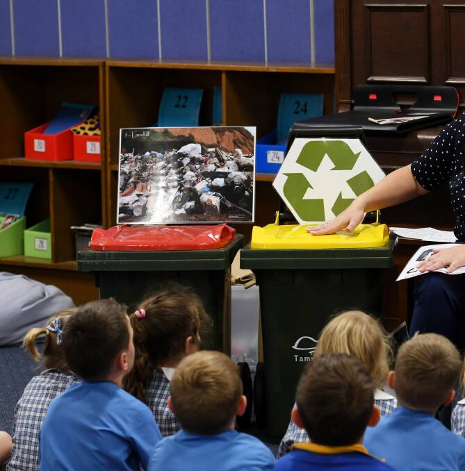TEACHING GOOD HABITS: If approved, the bins will be sent to schools around Tamworth and Nemingha. Photo: Gareth Gardner