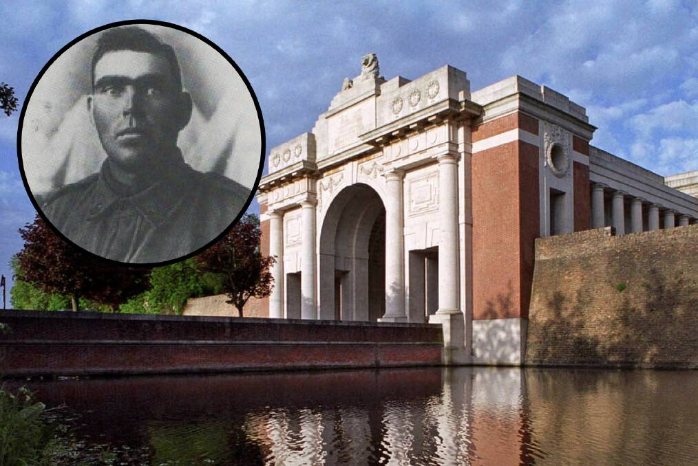 SACRIFICE: Andrew Alexander Lawler was 27 when he enlisted. He expected to return to his Niangala farm, south of Walcha, after the war. Instead, his name is now memorialised on the Menin Gate.