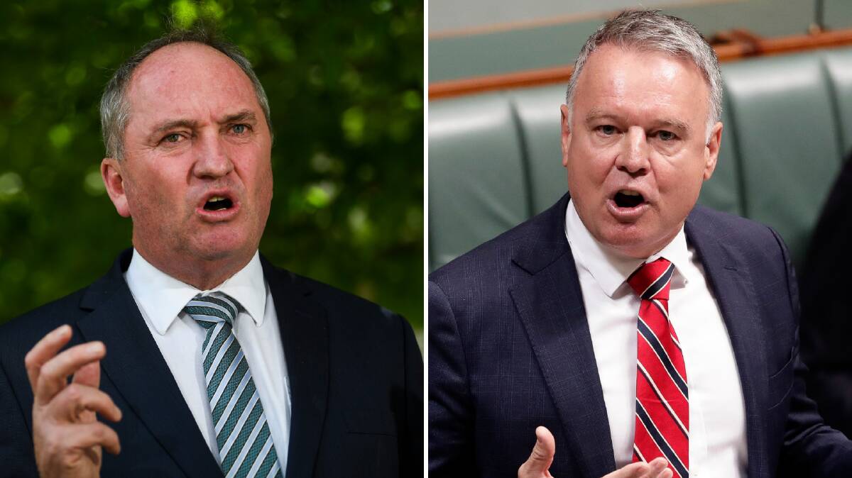 SMOKIES: Barnaby Joyce and Joel Fitzgibbon are both considered outside chances of contesting their party's leadership.