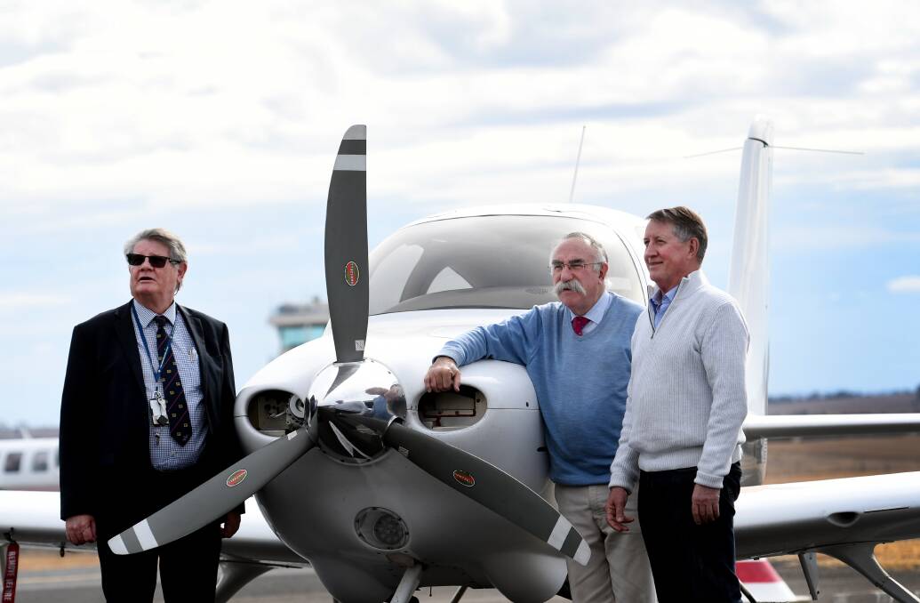 FLYING HIGH: John Glynn, Guy Fitzgerald and Rob Clifton. Photo: Gareth Gardner