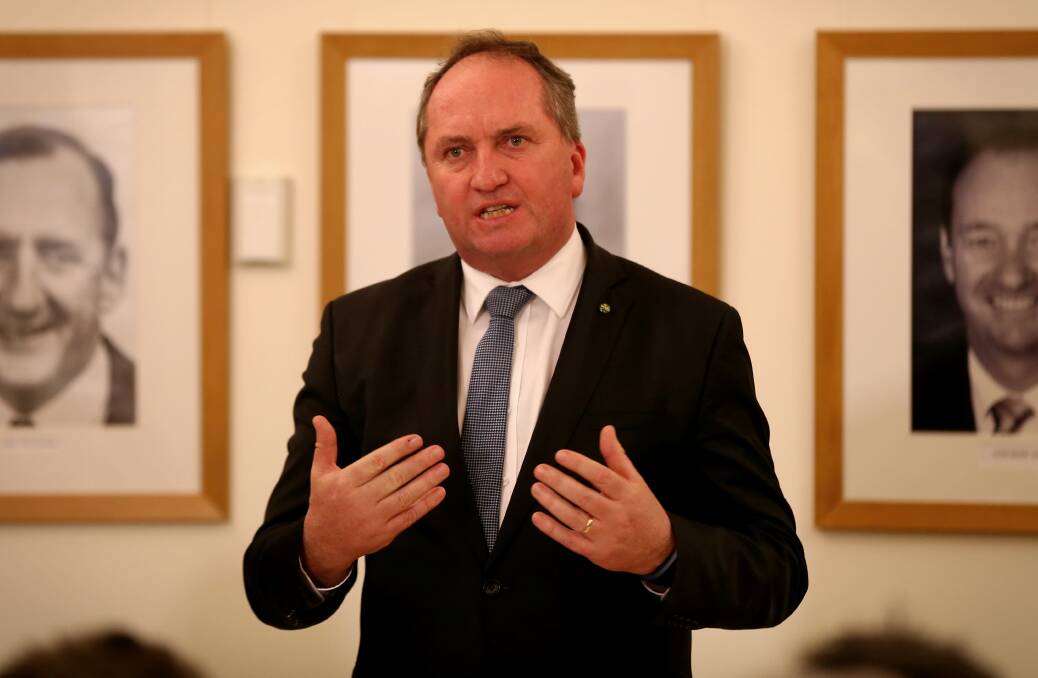 SPOTLIGHT: Barnaby Joyce say the focus should be on consitutional recognition rather than a treaty. Photo: Alex Ellinghausen