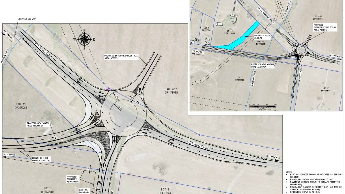 Millions for massive five-leg roundabout near Tamworth airport