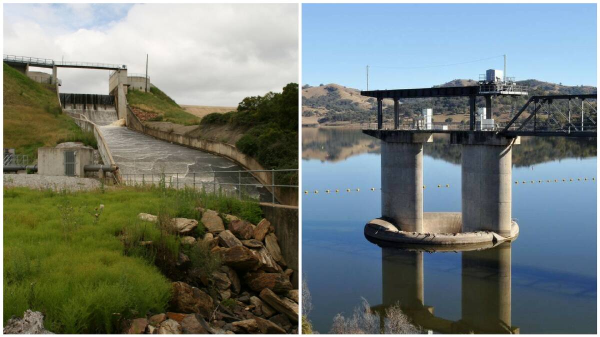 SPILL OVER: The $480 million price tag on the Dungowan Dam (left) upgrade means other options, such as more work on Chaffey, have to be investigated.