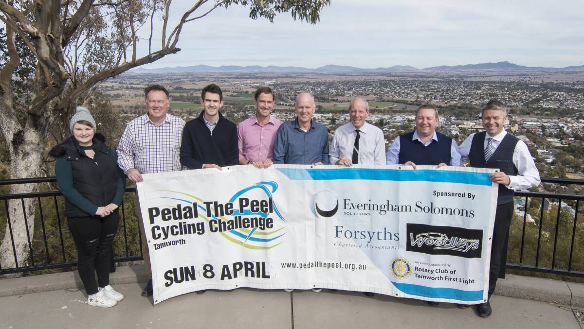 UNITED CAUSE: Molly Moroney, Steve Cohen, Adam Stacey, Michael Bowman, Brett White, Terry Robinson, Tim Stebbings and Mark Woodley. Photo: Peter Hardin