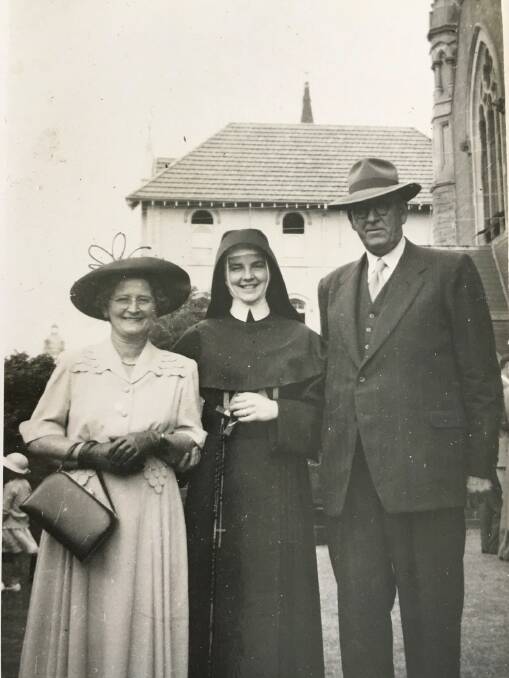 VALE: Sister Patricia Bartley with her parents Elsie and Ted Bartley. Pictures supplied
