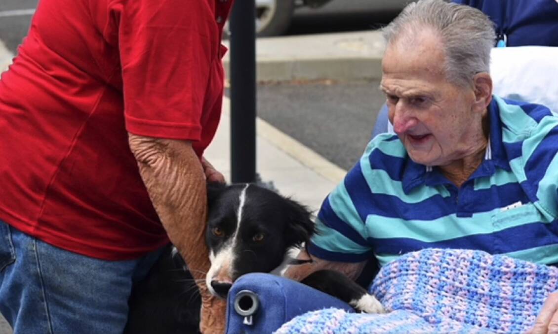 Fond farewell: Max with his best mate in the carpark of Manilla hospital. Photo and video: Hunter New England Health