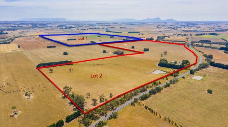 With the Grampians in the background, this 153 hectare Western District property sold for $3,410,000 on Friday. Pictures: Charles Stewart Western Victoria.