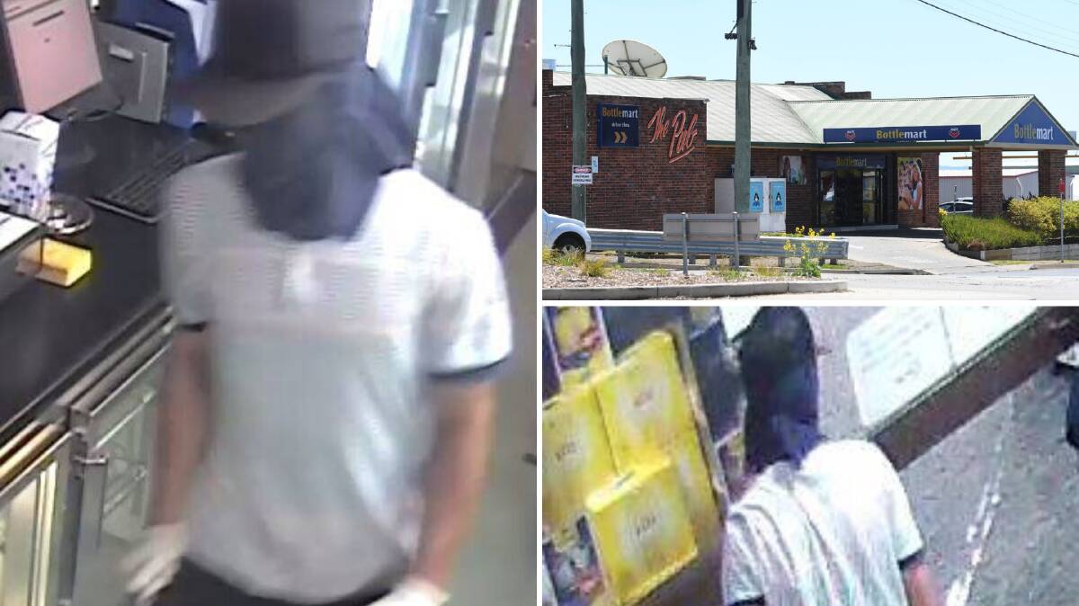 CCTV images of the men wanted by police in Tamworth were released shortly after the robbery. Photo: Oxley police