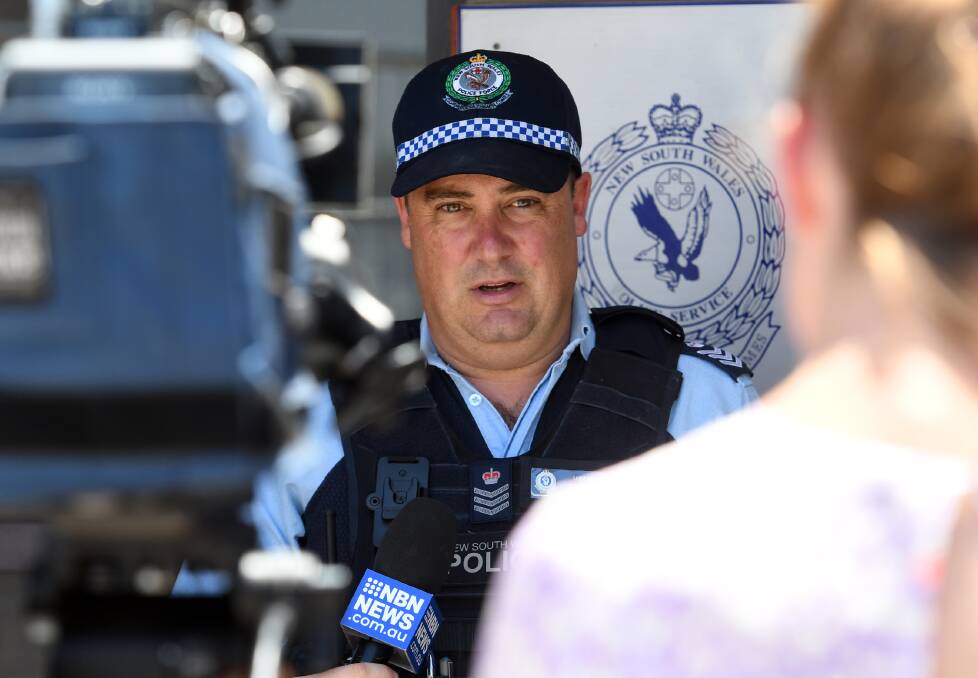 Not good enough: Oxley highway patrol Sergeant Michael Buko details the results of Operation Safe Arrival on Tuesday. Photo: Gareth Gardner 290119GGB02