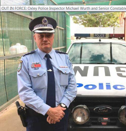 INVESTIGATIONS CONTINUE: Oxley Police Inspector Michael Wurth.