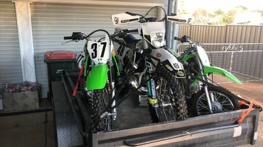 Stolen: The three motorbikes were taken from a Calala home on the night of October 19. Photo: Oxley police