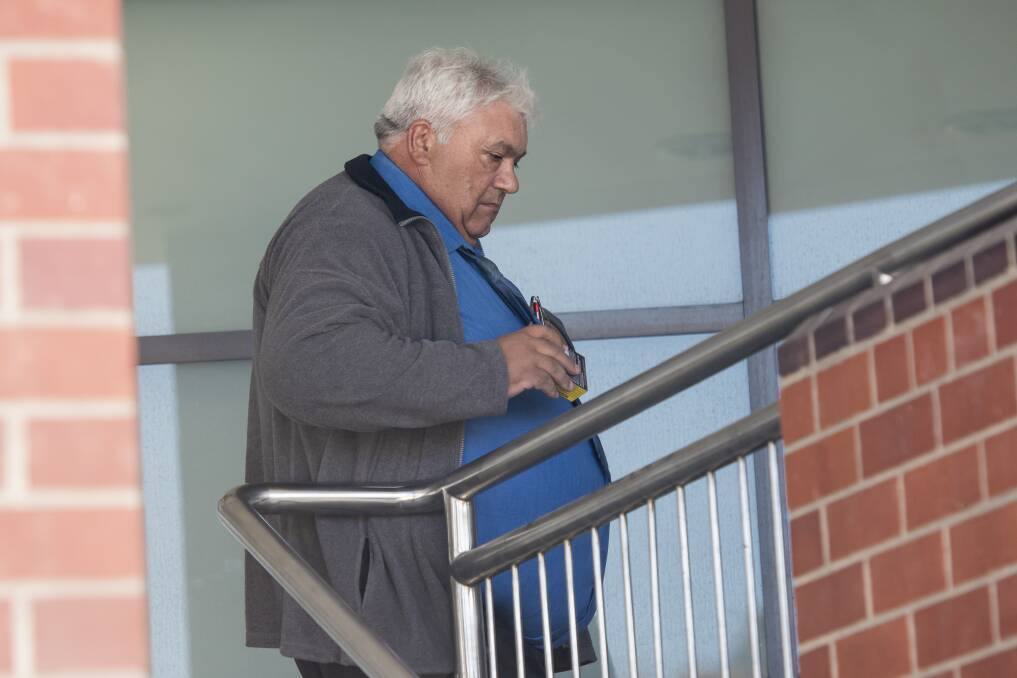 Upgraded charge: Neil Douglas Morris outside Tamworth Local Court on Wednesday. His is now charged with manslaughter. Photo: Peter Hardin 150818PHA368