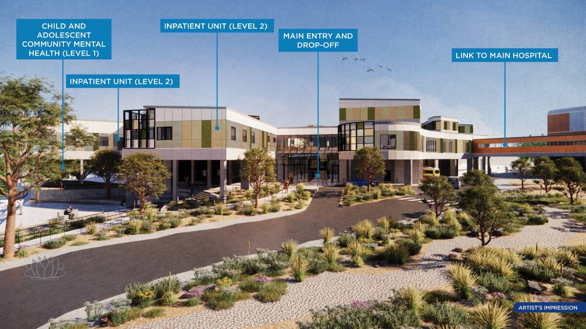 The designs for the new Banksia Mental Health Unit at Tamworth hospital have been revealed. Picture supplied by Kevin Anderson