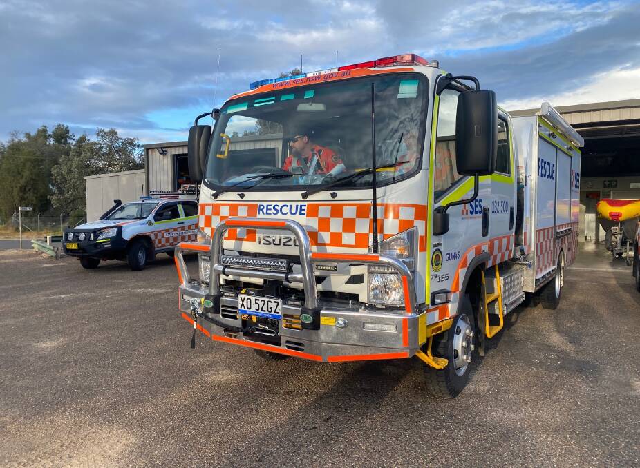 The SES ready and waiting for Friday night's flood peak in Gunnedah. Picture by NSW SES New England Unit