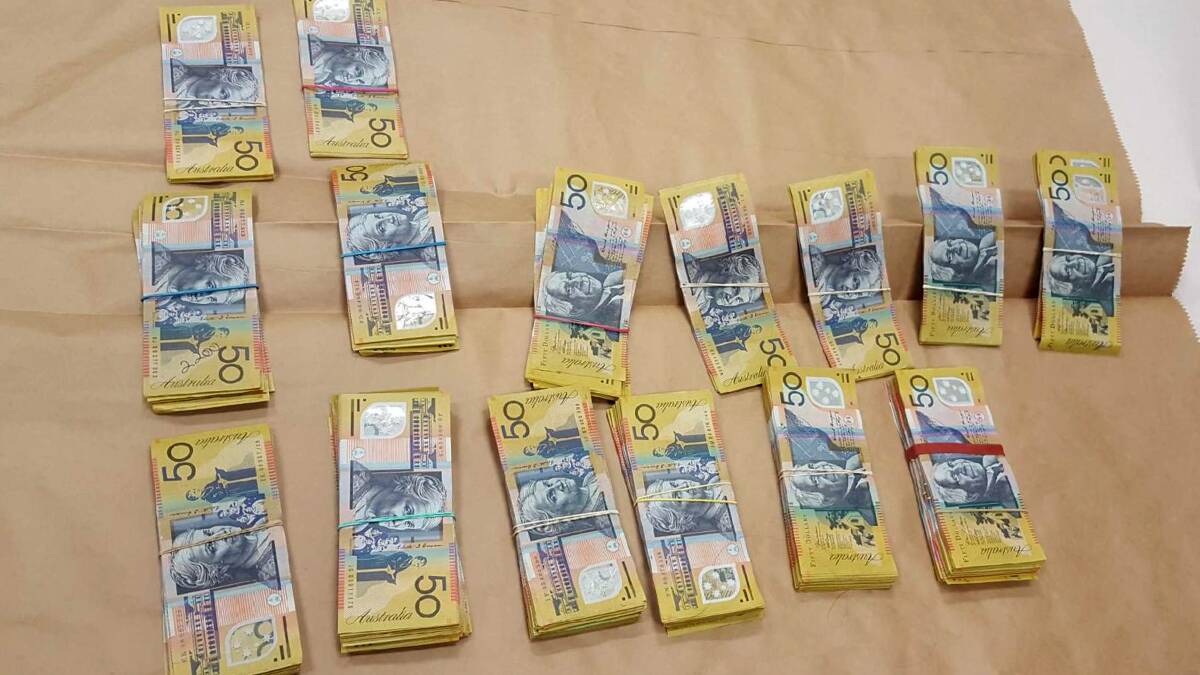 Money seized: Police allege they found more than $35,000 in cash in a car linked to Ben Woodard in September.