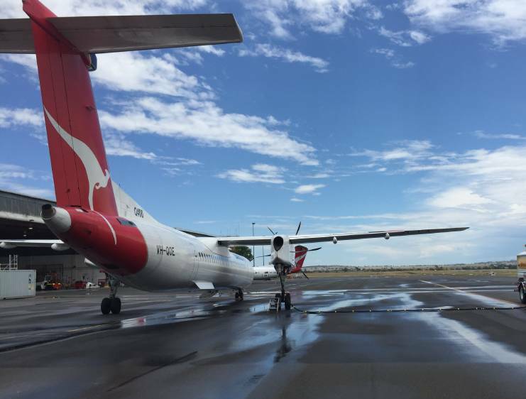 Clear skies now: Qantas passengers in and out of Tamworth were delayed on Monday morning. Photo: File