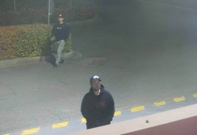 CCTV ws released earlier this week of two men wanted for questioning as part of the investigation into the aggravated robbery in Tamworth. Picture supplied by NSW Police