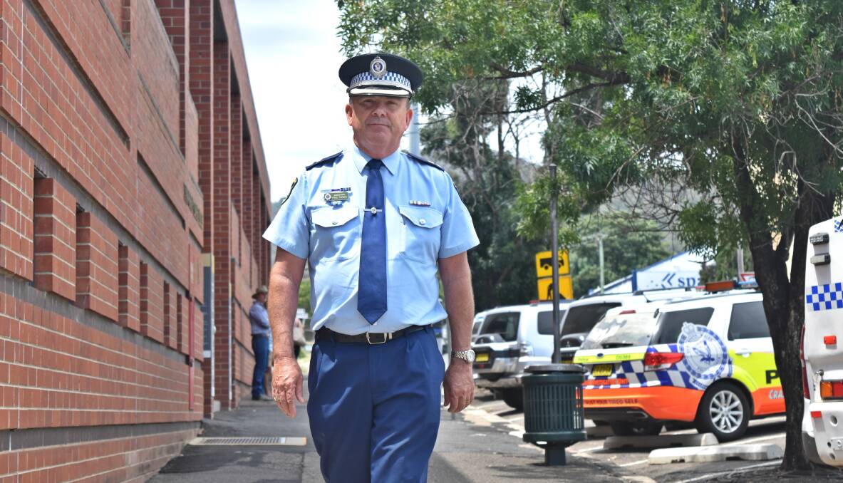 On the beat: Superintendent Fred Trench is the new Oxley commander and will cover an area from Willow Tree to the Pilliga and east to Walcha. Photo: Ben Jaffrey 