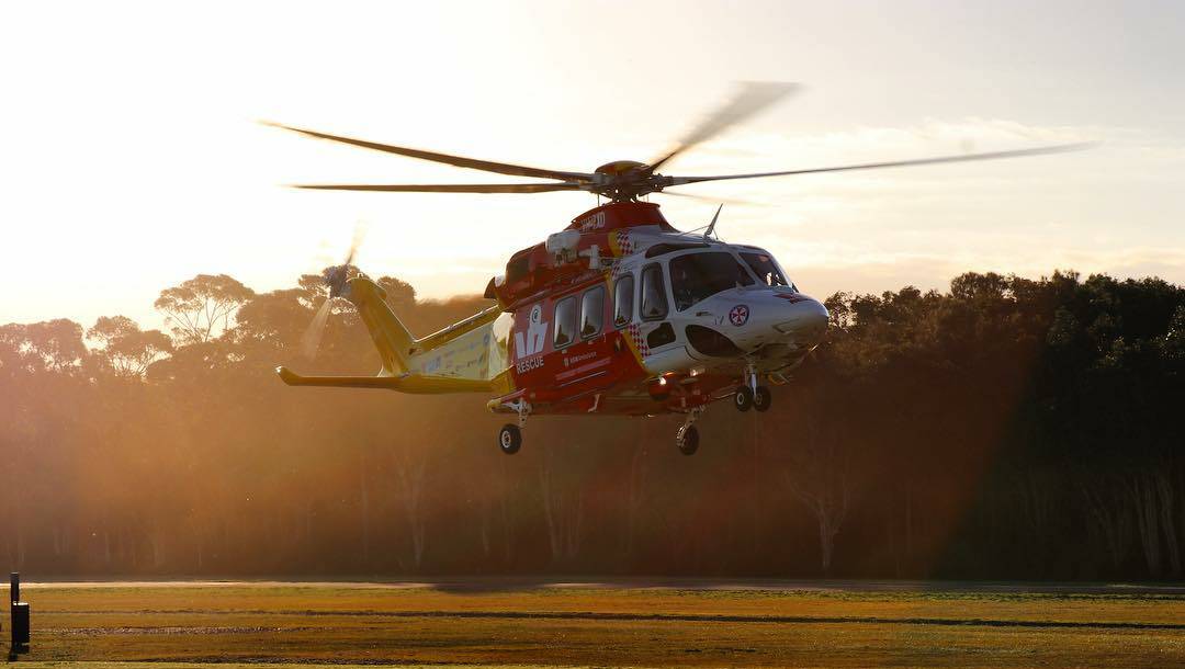 Emergency mission: The Westpac Rescue Helicopter in action. Photo: WRHS
