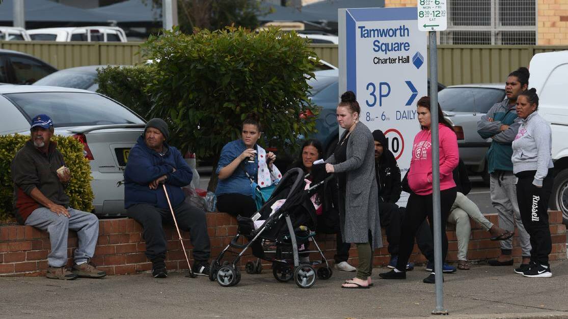 Murder trial: Family and friends of Johann Morgan outside of Tamworth court during the seven-day NSW Supreme Court trial. Photo: Gareth Gardner