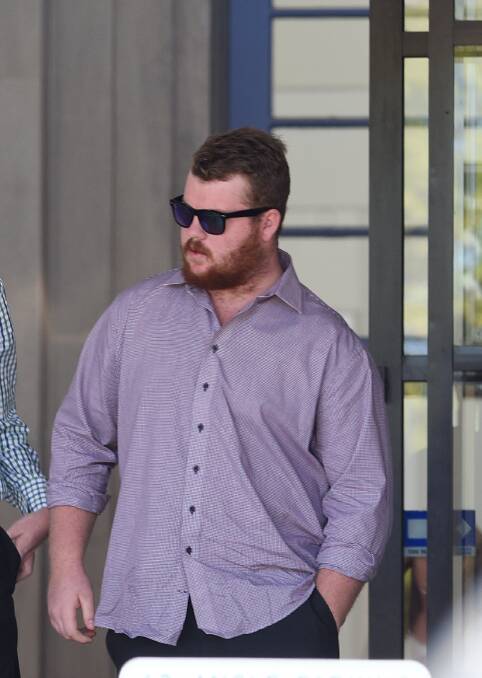 Convicted: Jesse Thomas Radcliffe, pictured outside Tamworth court, will not be eligible for parole until 2018, for the crash that killed his friend at Caroona. 