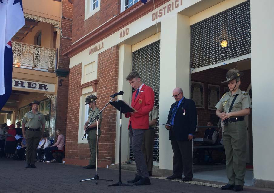 STEPPING UP: The Manilla RSL sub-branch is planning to ask the central school if students would like to form the catafalque at Anzac Day. Photo: Jacob McArthur