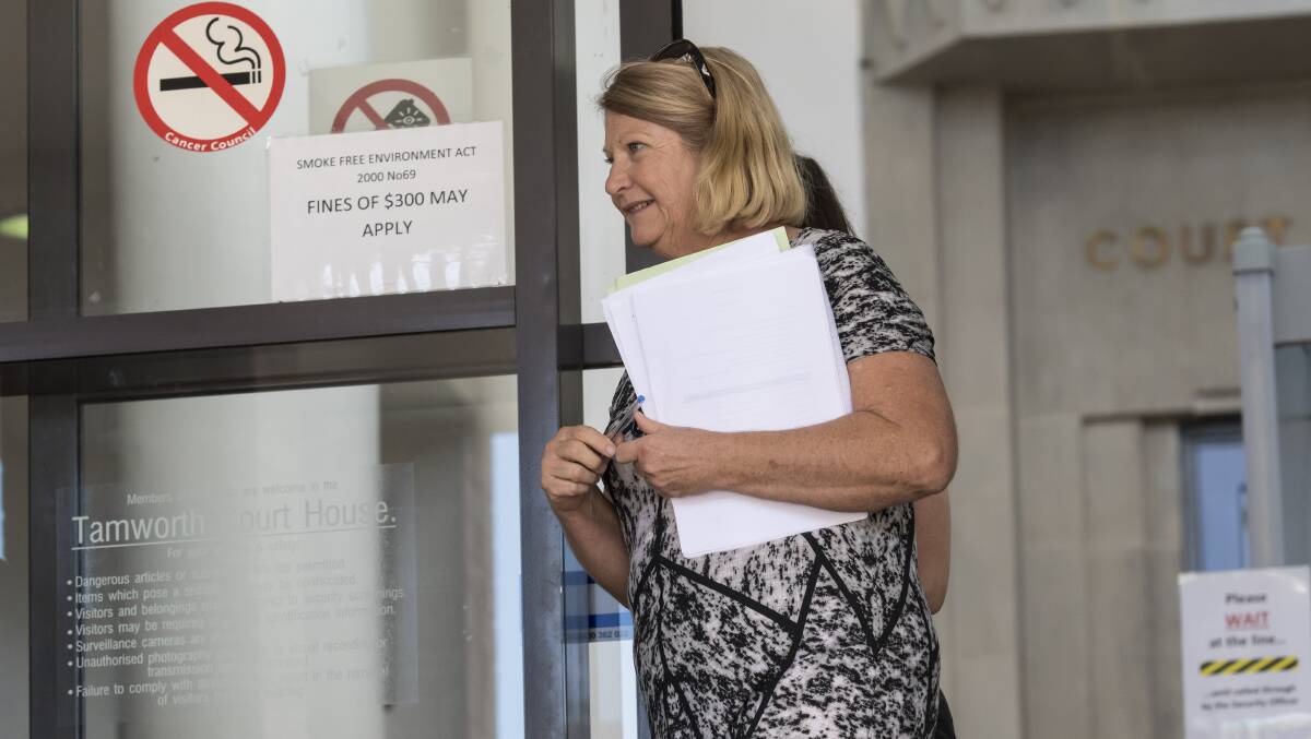 Coronial inquest: Baylen's maternal grandmother's Michelle Bryan outside court. Photo: Peter Hardin