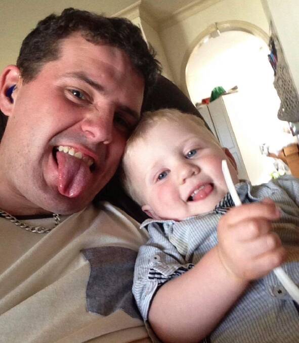  Sorely missed: Luke Pendergast and his son, Baylen, who died in 2013. Photo: Supplied