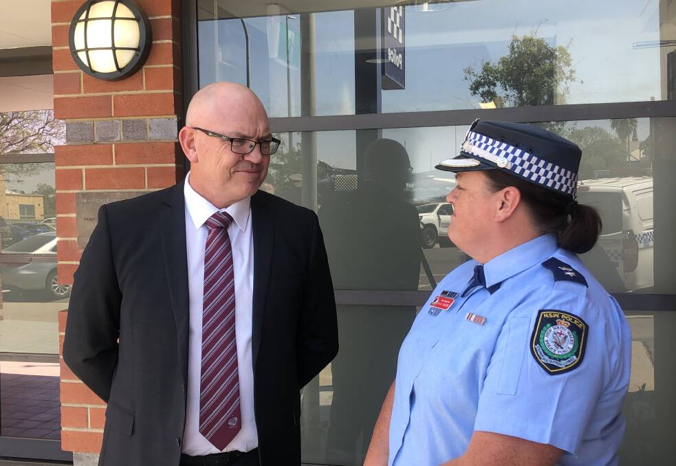 Driving force: Oxley crime manager, Detective Acting Inspector Jason Darcy, and commander, Acting Superintendent Kylie Endemi, have revealed crime rates are down.