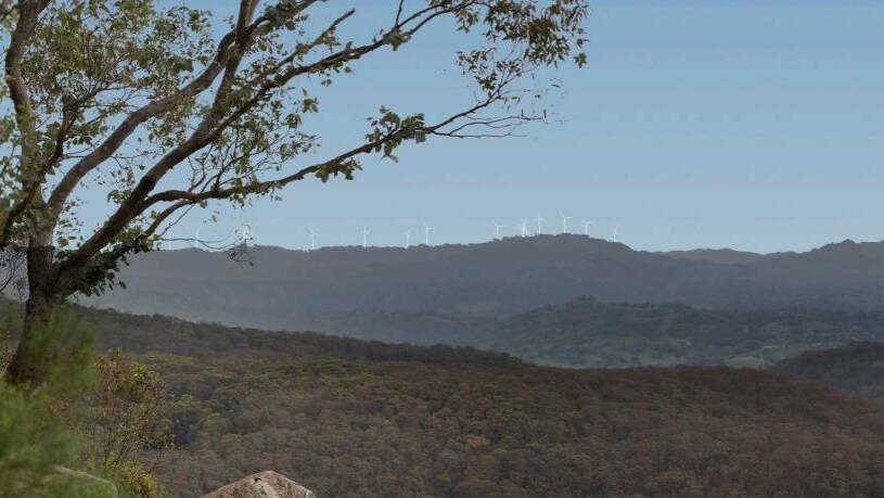 Power project: The view from Hanging Rock Lookout of the proposed Hills of Gold wind farm project outside Nundle. Photo: Wind Energy Partners