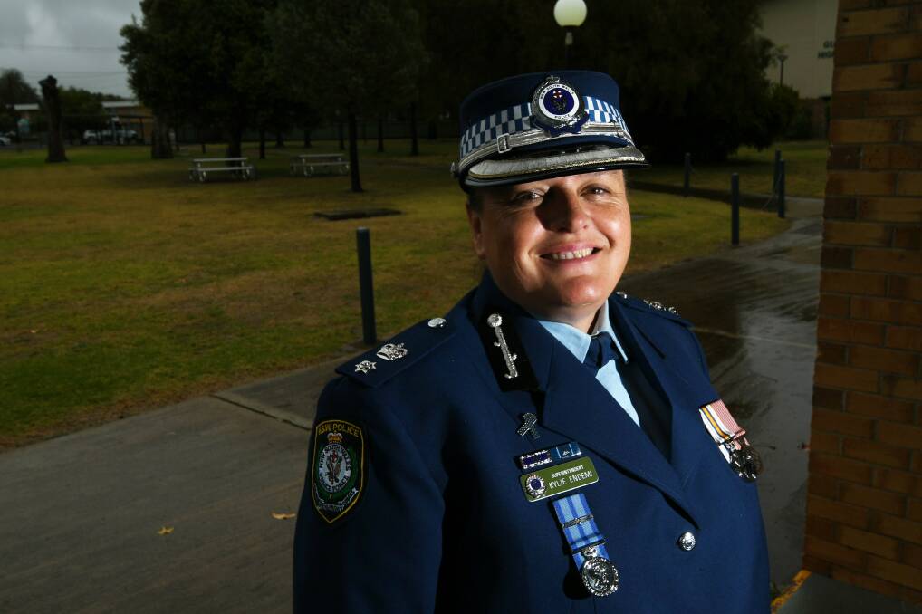 In shock: Oxley Superintendent Kylie Endemi has been awarded the Australian Police Medal. Photo: Gareth Gardner