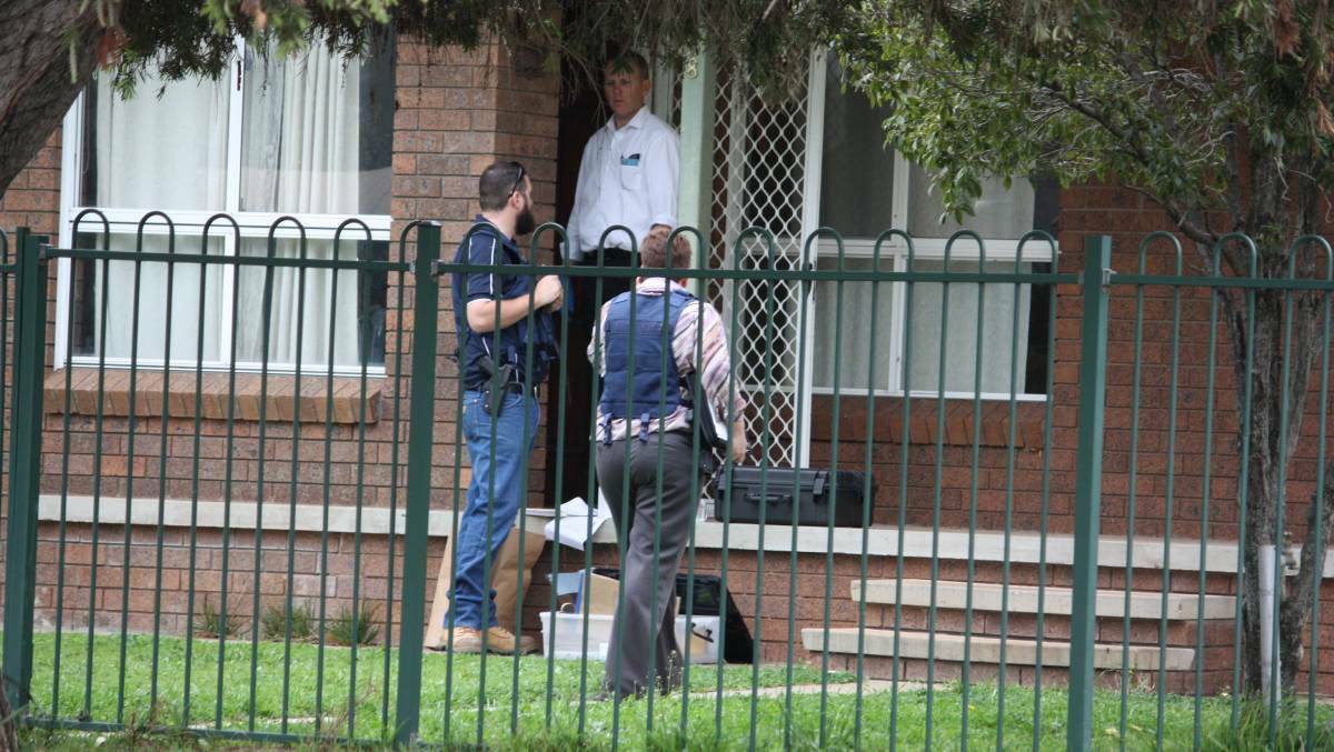 Massive operation: Strike Force Burril detectives raid a Gunnedah home in September, last year, as part of a series of rolling search warrants. Photo: Vanessa Hohnke