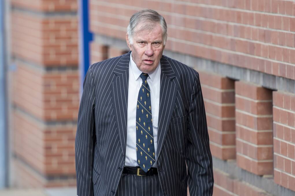 Trial ordered: Dylan Rutter's solicitor Peter Schmidt outside Tamworth Local Court. Photo: Peter Hardin