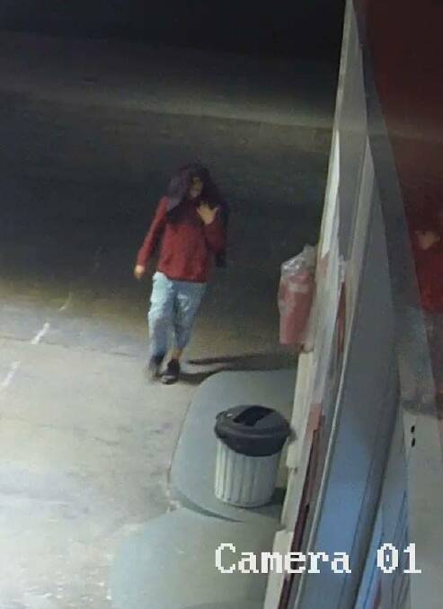 Charges laid: CCTV of the alleged robbery at the Caltex service station in Werris Creek. Photo: NSW Police