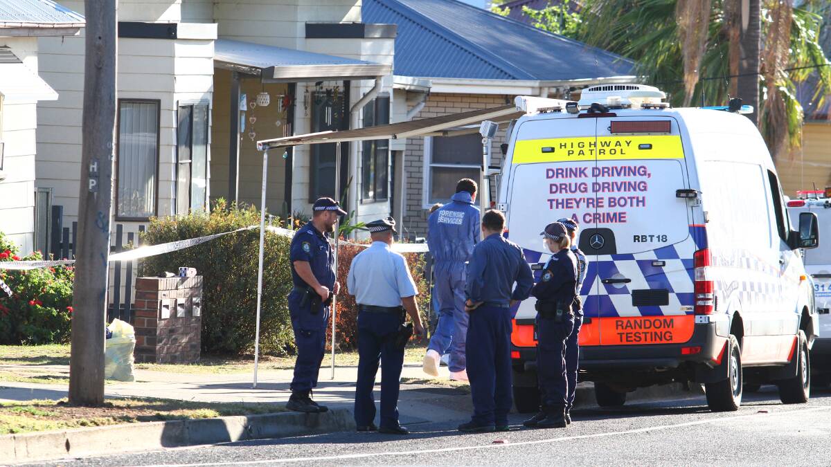Police still have the Robert Street unit in South Tamworth cordoned off as a crime scene. 