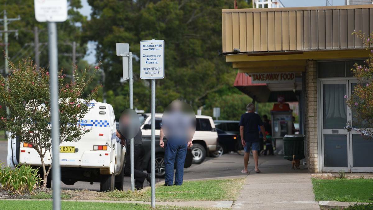 ASSAULT CHARGE: Police at the crime scene in Robert St, Tamworth, on March 25.  Photo: Gareth Gardner