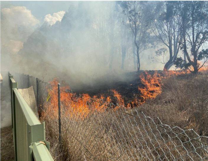 Severe fire danger: A fire burning near Armidale on Friday afternoon forced the closure of the New England Highway. Photo: NSW RFS