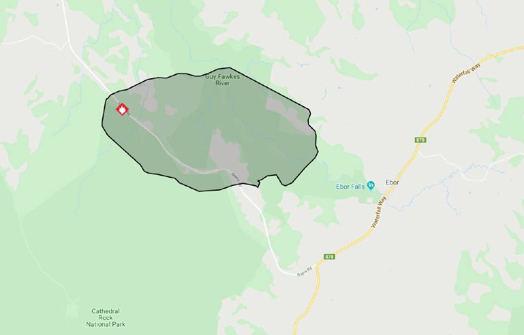 Fire: The bushfire has burned through more than 2000 hectares.